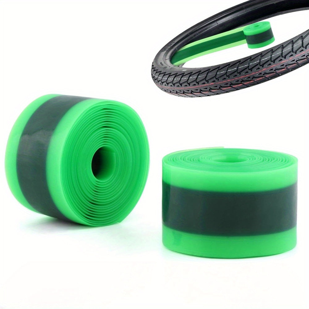 TEMU 2pcs Green Tpu Bike Tire Liners - Easy-to-install Inner Tube Protectors For Road & Mtb Bicycles, Fits 12" To 29" Sizes - Puncture & Protection,