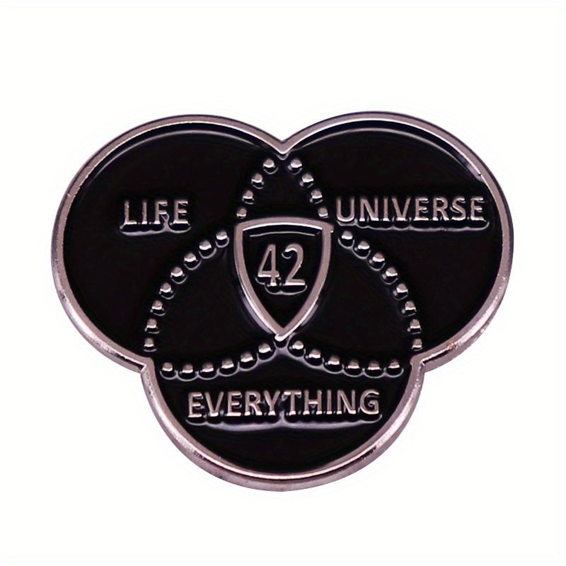 TEMU Life, Universe, " Enamel Pin - Quirky Design For Backpacks, Hats & Apparel