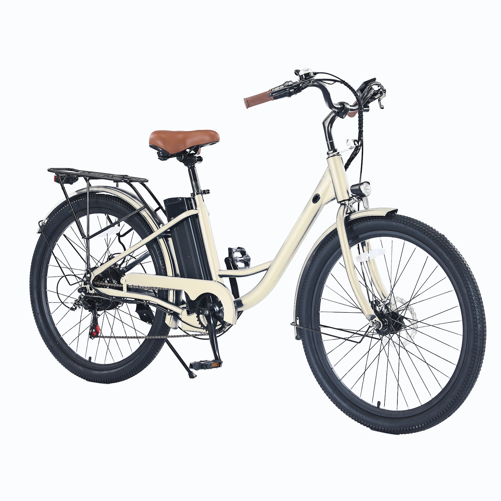 Garvee E-Bike for Adults City 26" Electric Bicycle Women, 350W Brushless Motor, 36V-10Ah Removable Battery, Max Speed 20 Miles-Hour, Use LCD Display, 