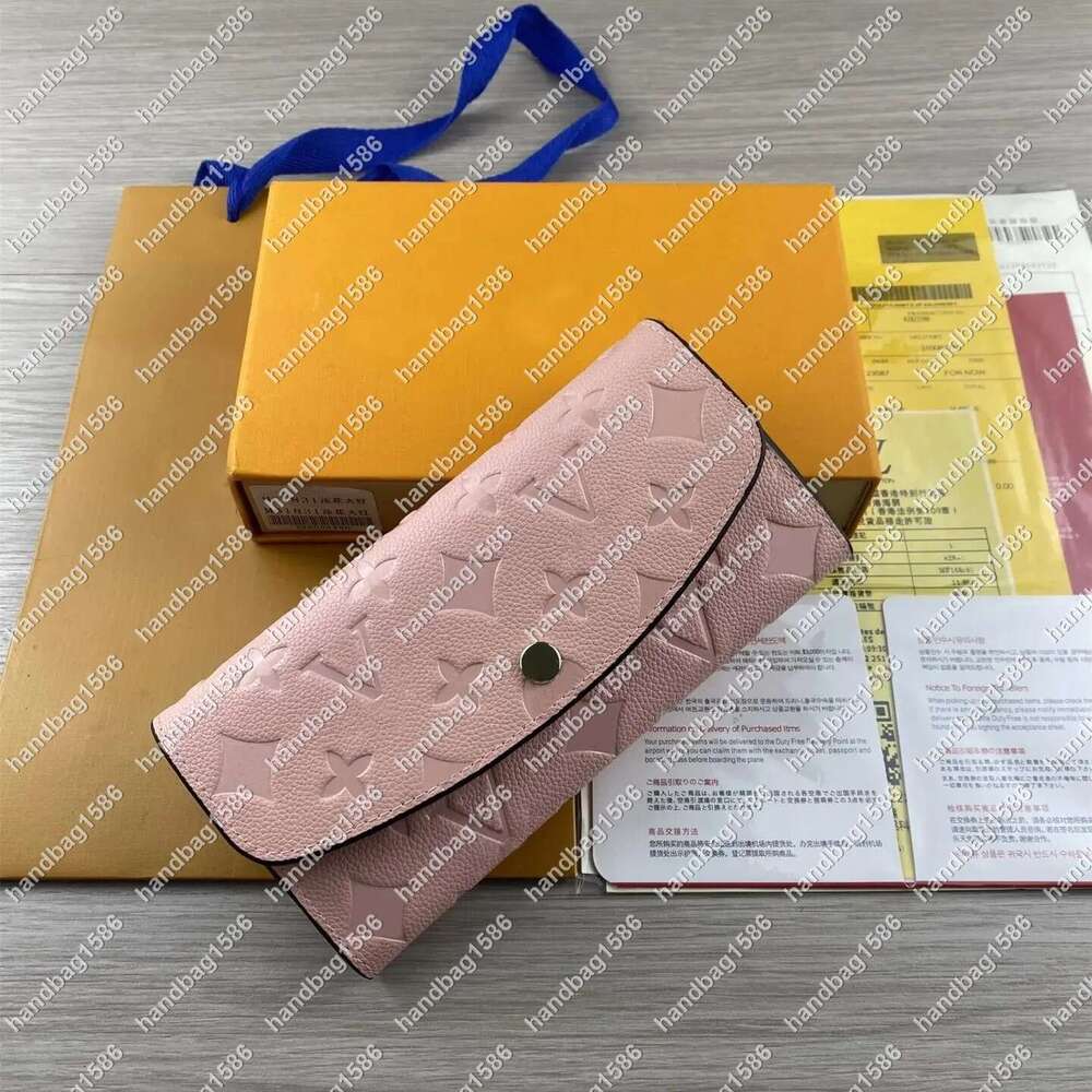 handbag1586 Fashion Designer Wallet Luxury Women Short Purse Embossed Flower Letters Wallets Credit Card Holders Ladies Plaid Money Clutch Bags with