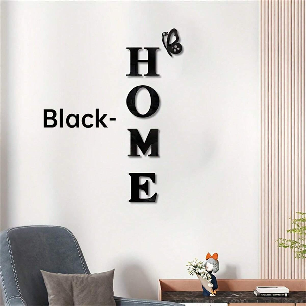 TEMU 3d Acrylic Mirror Sticker, Family Wall Decor - Perfect For Living Room, Bathroom, Bedroom & Dining Room, Diy Art Decor 5pcs-set, Artistic