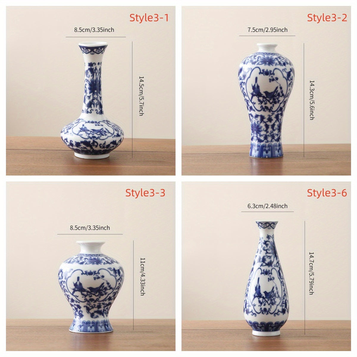 TEMU And White Ceramic Vase Set: Home Decor And Gift - Day, Wedding, Or Any Special Occasion