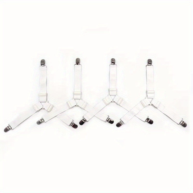 TEMU 4pcs-set Bed Sheet Grippers - Adjustable Fasteners For Mattress Cover, Blanket & Quilt Organizer - , Easy-to-use, Bedding Holders