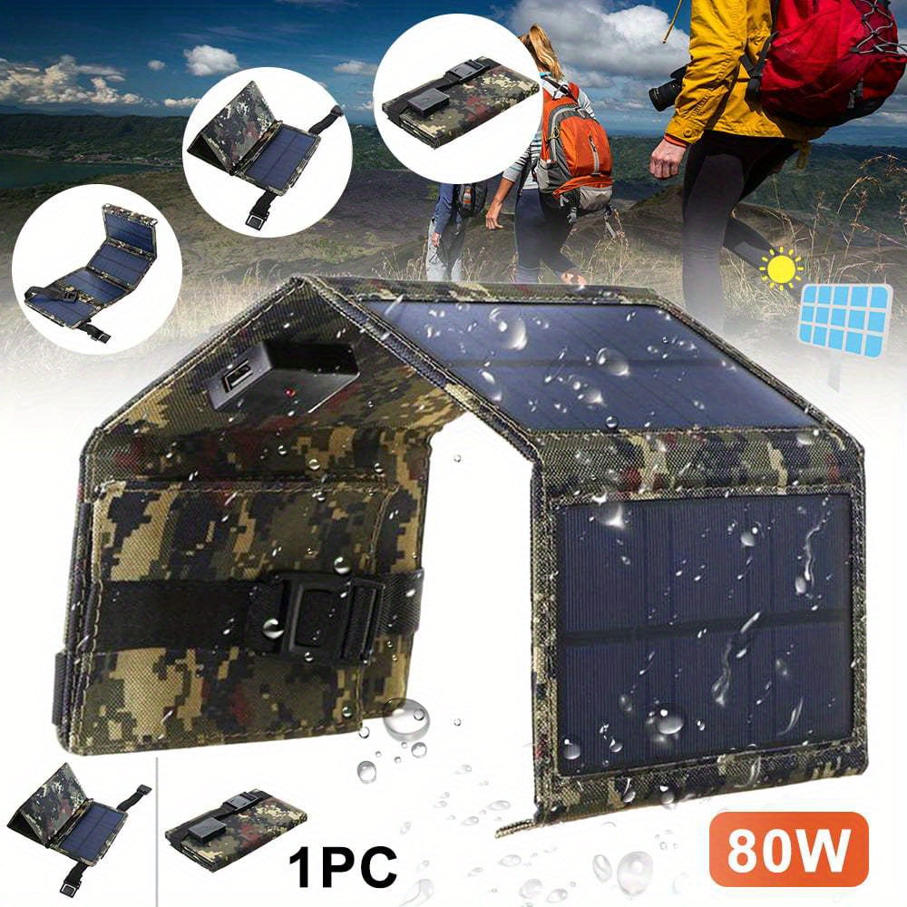 TEMU Portable Folding Solar Panel With Usb Port - Ideal For Outdoor Travel, Hiking And Camping, And For Charging Cell Phones, Tablets, Fans, And