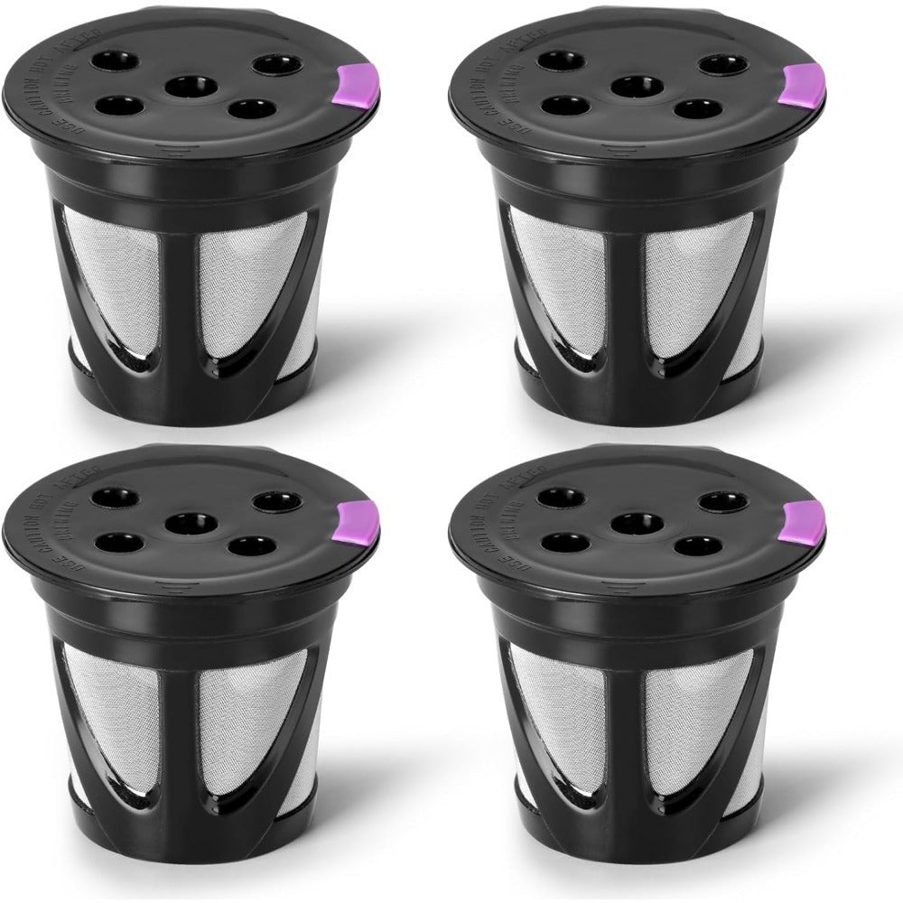 TEMU 2-4-pack Reusable For - Universal Refillable Coffee Pods With , Durable Polypropylene, Series, Coffee Brewing | Modern Coffee Maker | Durable