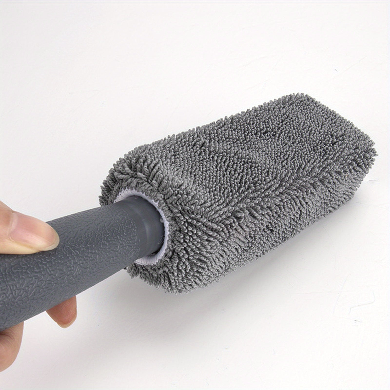 TEMU 1pc Car Wheel Brush, Car Wheel And Tire Cleaning Brush, Dust Removal Brush, Wheel Rim Multifunctional Car Cleaning Brush, Suitable For Exhaust