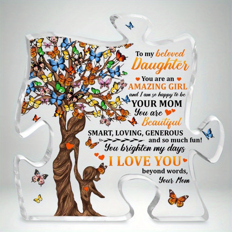 TEMU Acrylic Puzzle Sign - Lovely Daughter Gift For