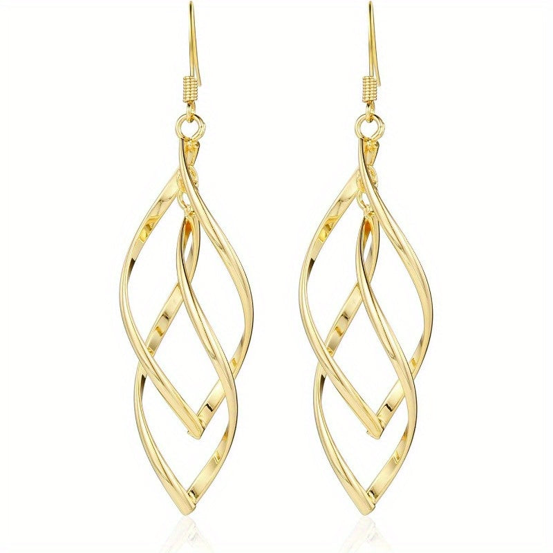 TEMU Female Earrings Swirl Lines Female Earrings Hang Bohemian Pendants, Classic Unlimited Earrings For Female