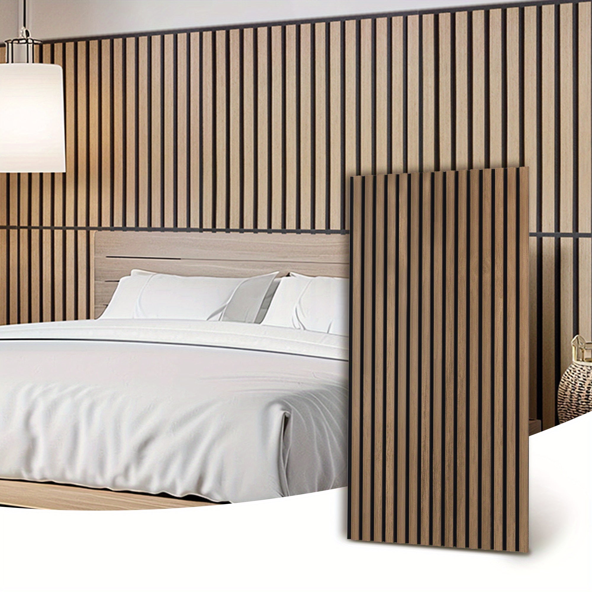 TEMU Supeasy Wooden Batten | Wall Decoration 2 Acoustic Wallboards 121.92 Cm X 62.23 Cm Wooden For Home