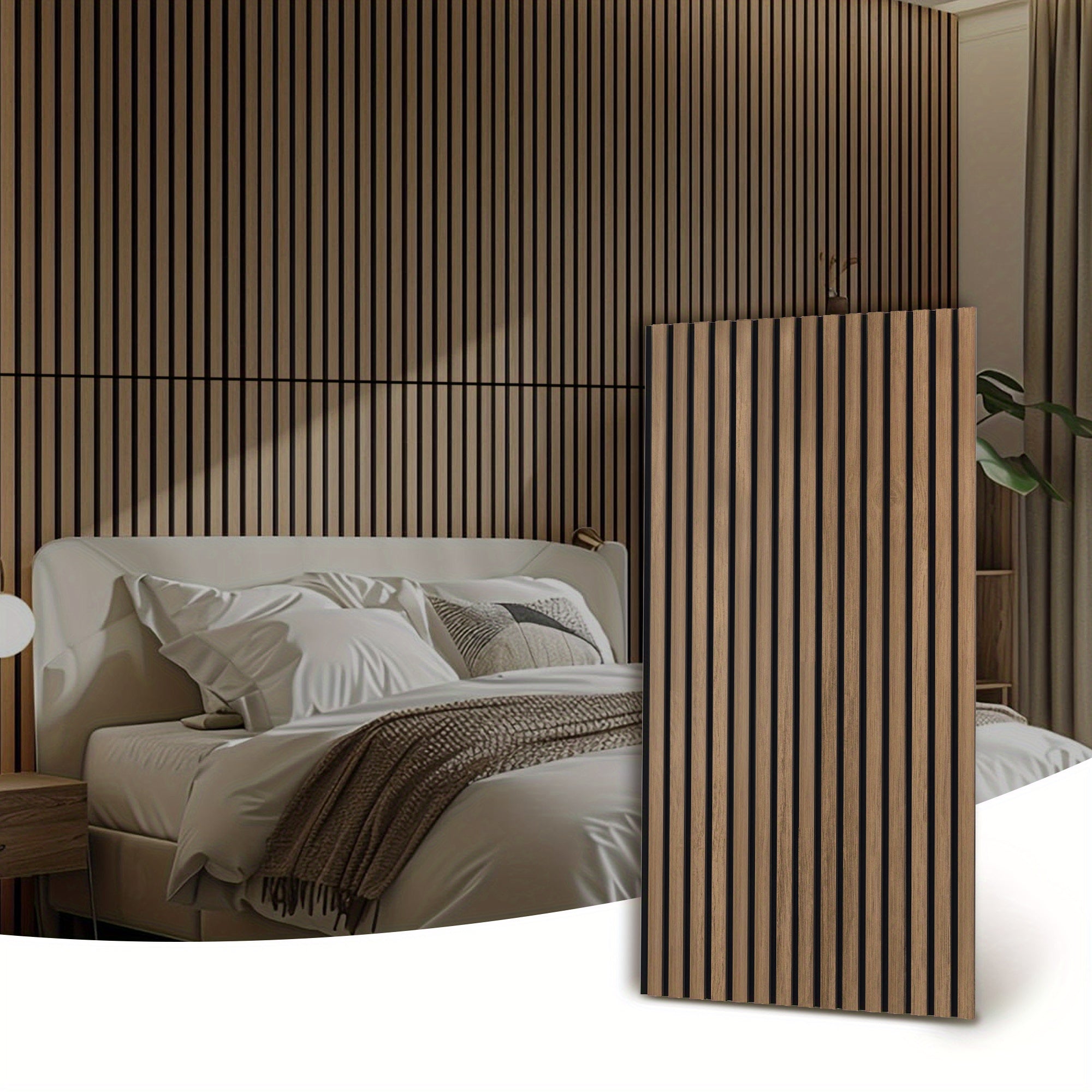 TEMU Supeasy 2-3-pack 121.92 Cm X 62.23 Cm Acoustic Wallboards Wooden Batten | Wall Decoration For Office Wooden For Home