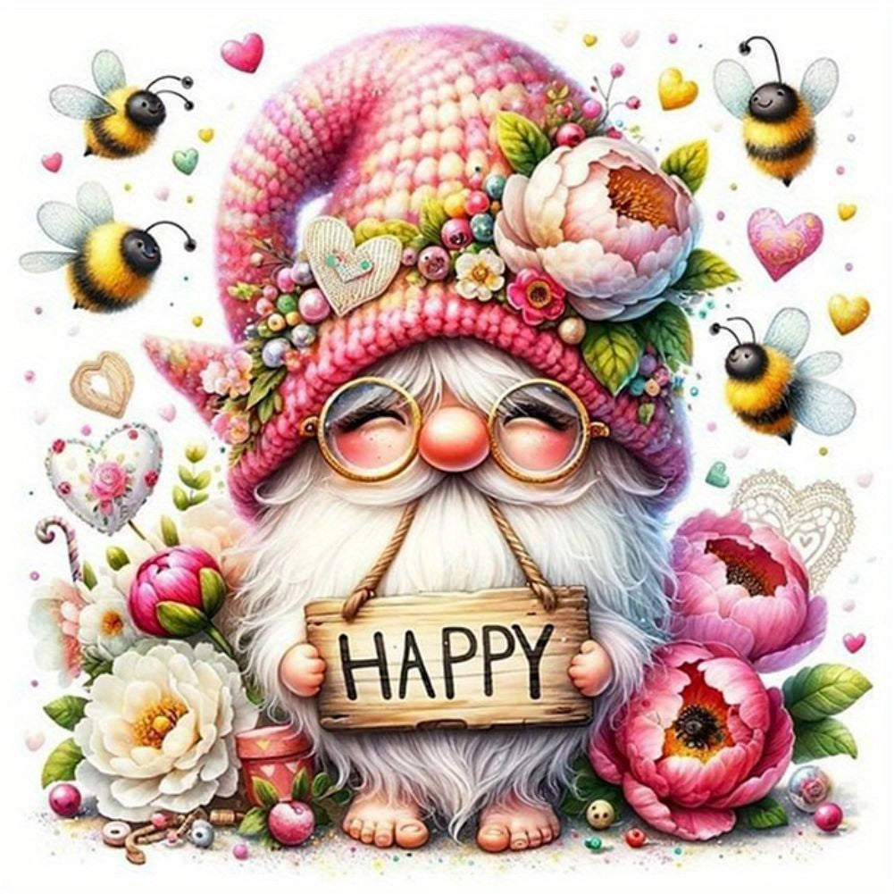 TEMU Dandelion Gnome Diy Diamond Painting Kit - Drill Acrylic Diamonds, Embroidery For Home Wall Decor