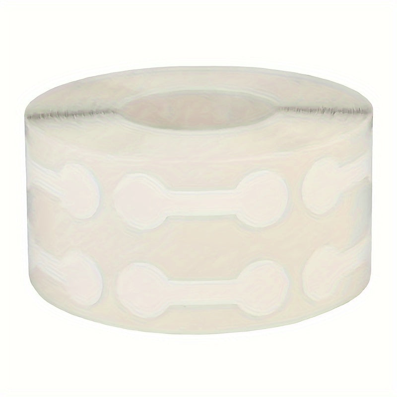 TEMU 1 Roll Dumbbell-shaped Brown Paper Stickers - Self-adhesive Jewelry Labels With Pattern For Rings, Bracelets, Small Business - No-mess Easy