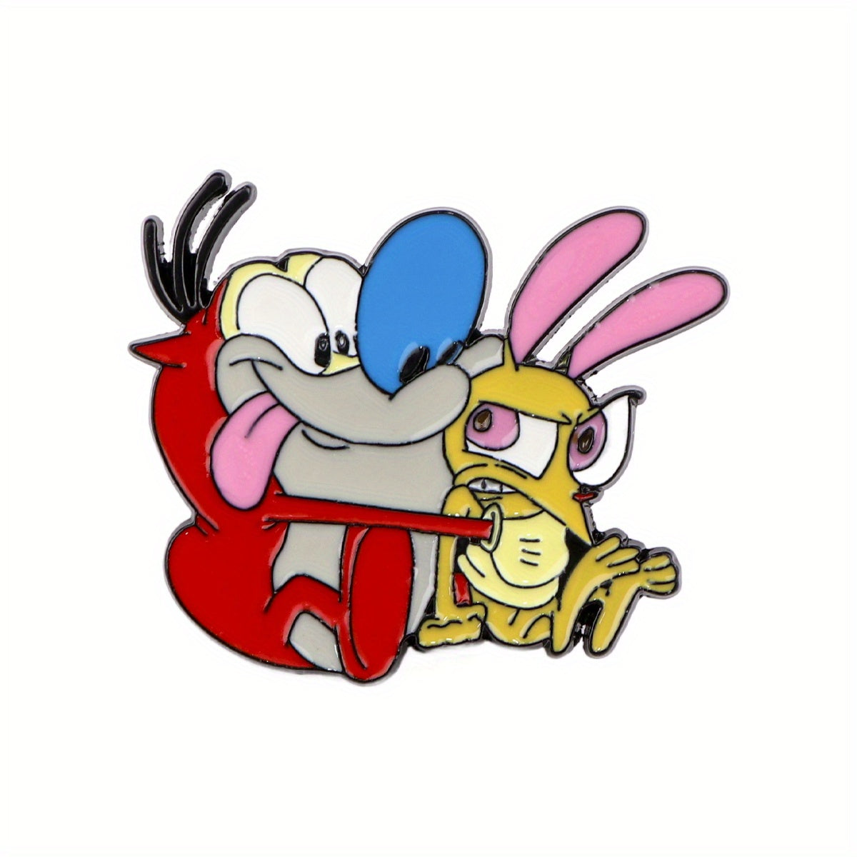 TEMU Cartoon Enamel Pin Badge - Alloy, Backpacks & Casual Attire, Ideal Holiday Gift