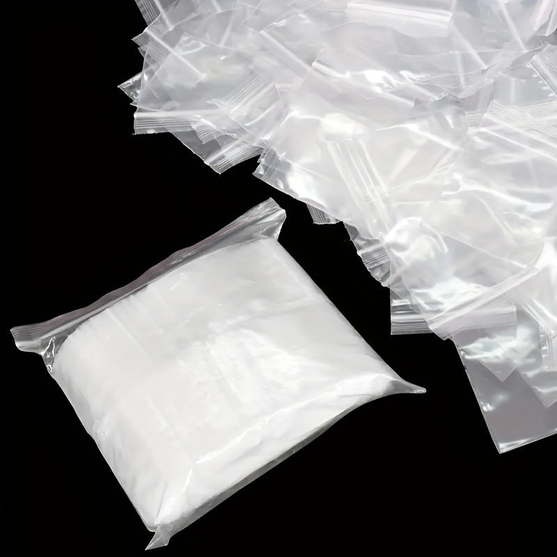 TEMU 1000pcs Transparent Jewelry Zipper Bags - Multifunctional Transparent Plastic Jewelry Bags, Suitable For Bracelets, Necklaces And Earrings -