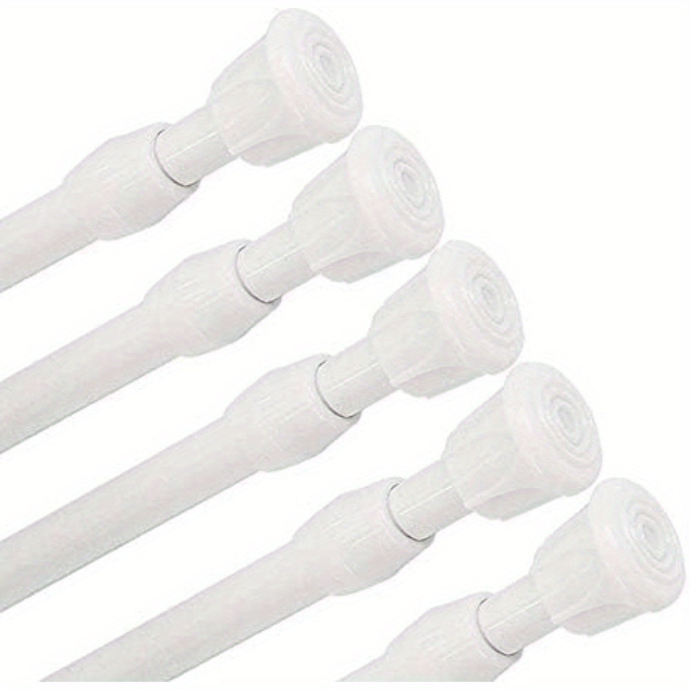 TEMU 5 Pack Spring Tension Rods For Windows 28 To 48 Inch(.), Curtain Rods No Drilling, Spring Loaded Curtain Rods, Tension Curtain Rod, Adjustable