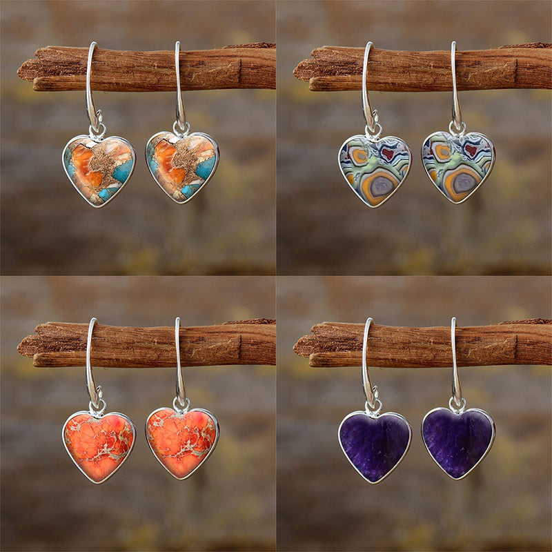 TEMU 4 Pairs-set Of Fashionable Retro Bohemian Resin Colored Pattern Pendants, Earrings, Jewelry, Birthday Parties, Anniversary Gifts, Jewelry