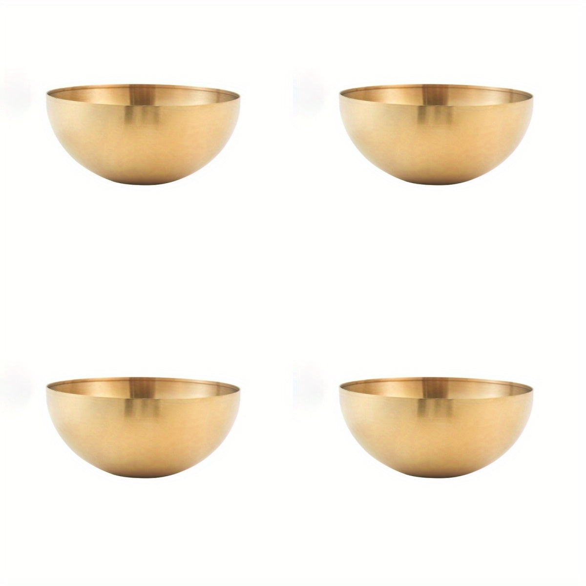 TEMU 4-piece Stainless Steel Salad Bowls Set, 201 Grade, Rust-resistant, Fruit, Pasta & Baking - Versatile Kitchen Utensils