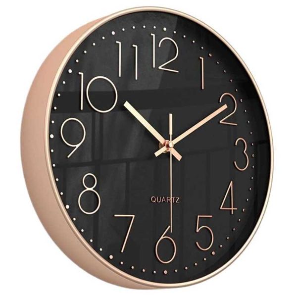 8in10in te wall clock simple cube digital wall clock modern metal design quartz wall clock home decoration living room decoration W250107