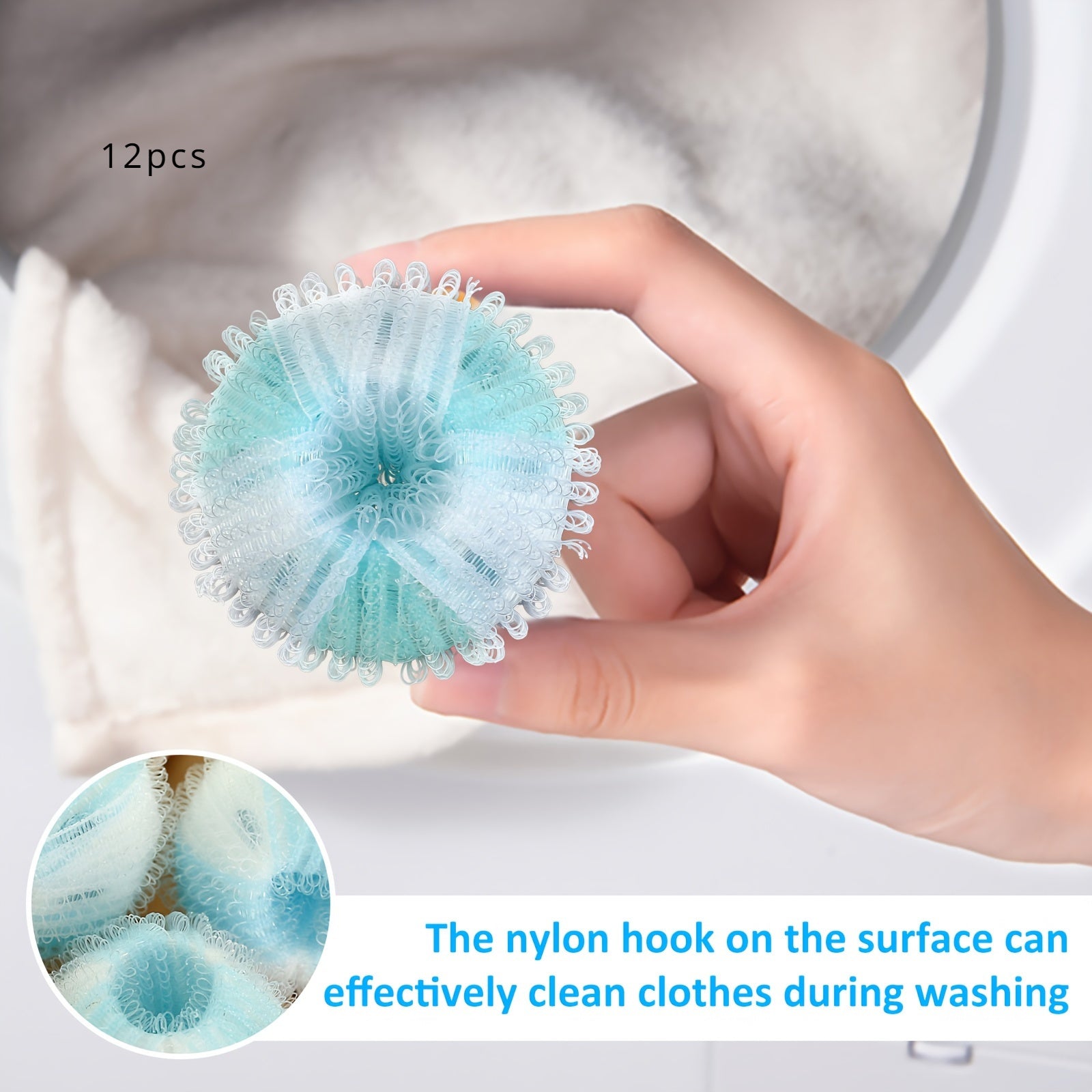 TEMU Pet Hair Removal Washing Machine Balls, 12-16pcs - Reusable & Durable Lint , Clothes & Bedding Fur-free, Essential For Pet Owners