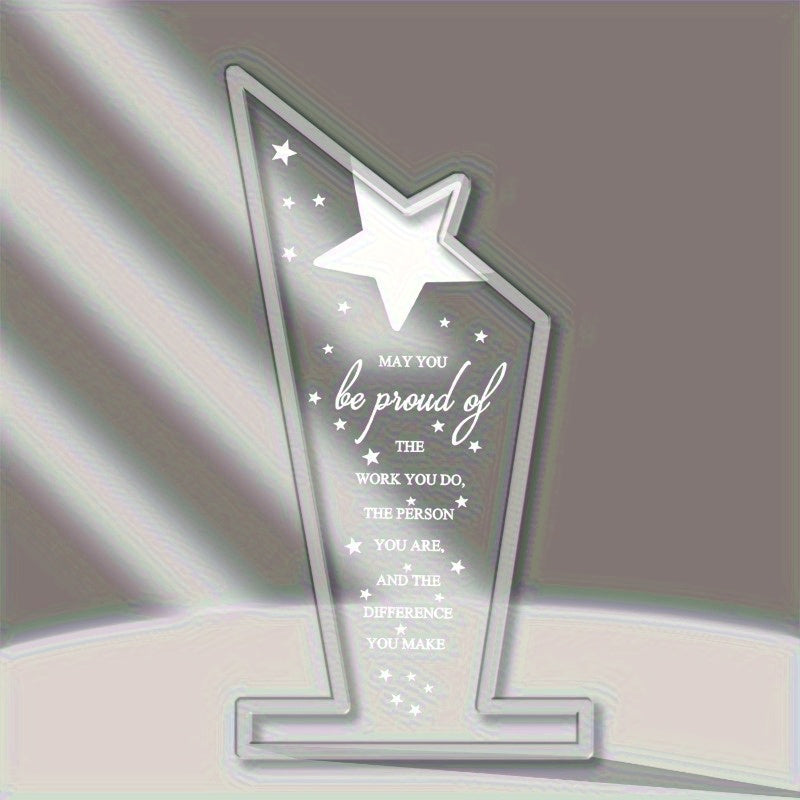 TEMU 1 Pcs Employee Appreciation Awards For Coworker Acrylic Thank You Trophy Of The Work Sign Prizes For Adults Retirement Goodbye Farewell Gift For