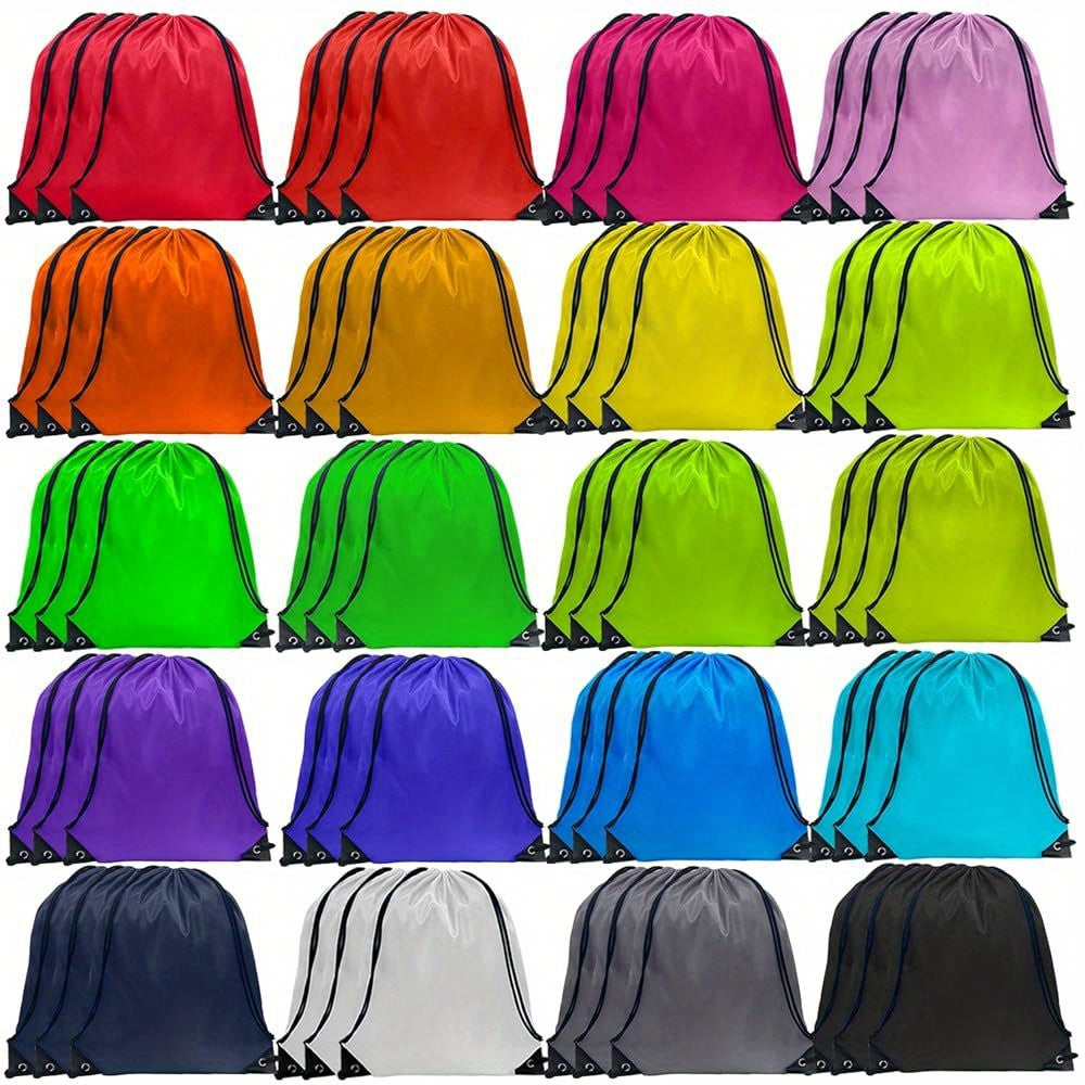 TEMU 40-60pcs Goodtou Sports & Fitness Drawstring Backpacks, High Quality Nylon Cosmetic Storage Bags For Team Building, Travel, Camping, Valentine's
