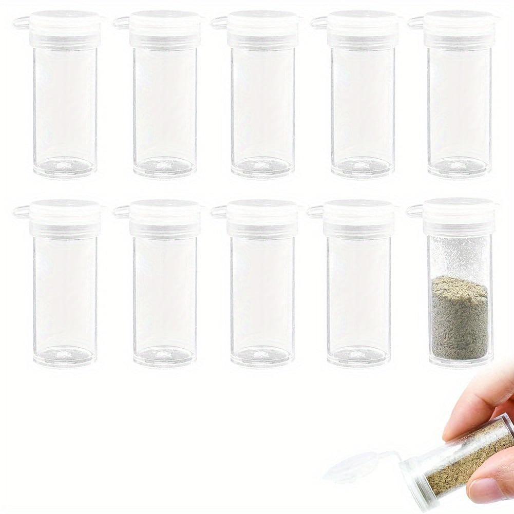 TEMU 10pcs Salt Shaker Small, 6g Shaker Spice Shaker Plastic Salt Shaker With Lid Mini Spice Shaker, Salt And Pepper Shaker Small Travel Spice Shaker