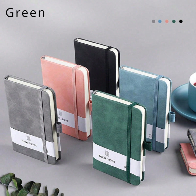 TEMU Compact A7 Pocket Notebook With Pen Holder - , College-ruled Mini Journal For & Office Supplies, For Spring