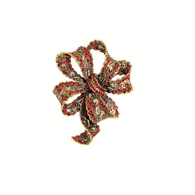 TEMU Baroque Style Bow Brooch, Lapel Pin, Suitable For Shirts, Suits, Cardigans, Shawls, Scarves, Brooches, Wedding, Party Accessories, Great Gift