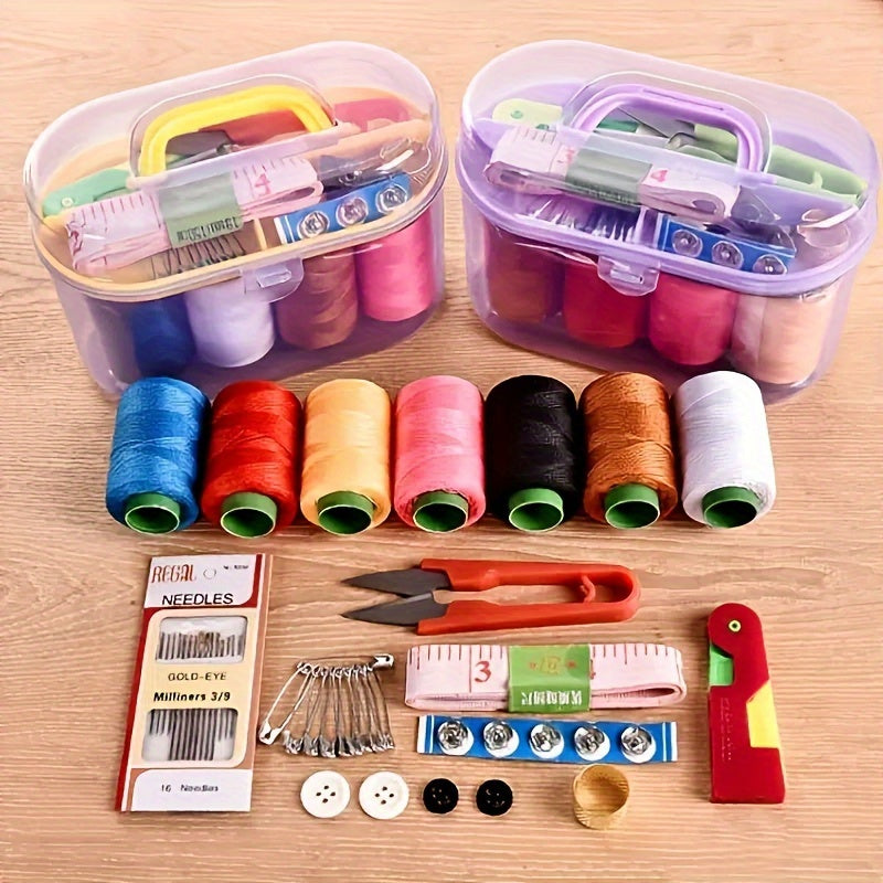 TEMU 45pcs Sewing Box Set Large Household Sewing Repair Tool Storage Portable Sewing Sewing Sewing Kit