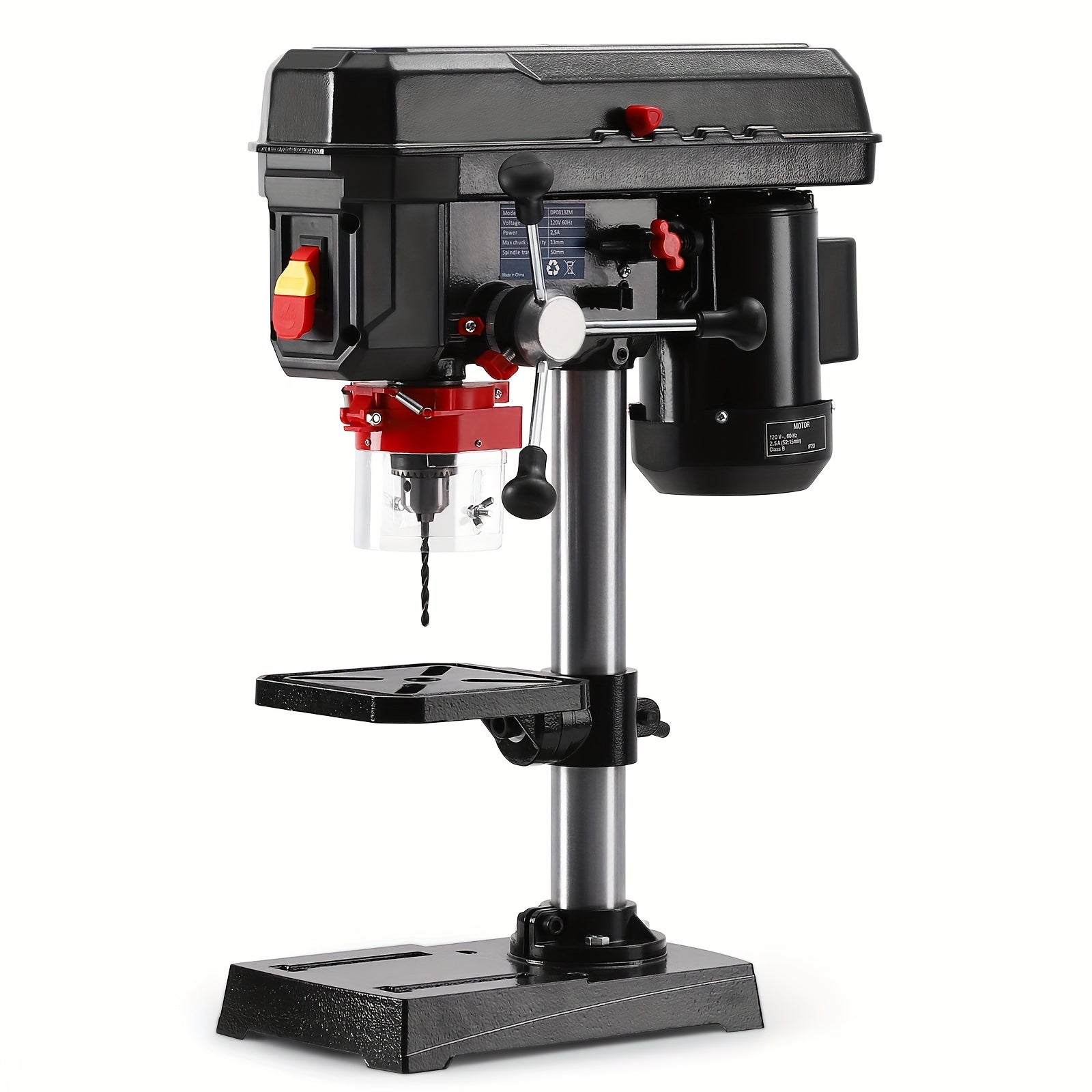 TEMU Benchtop Drill Press, 2.5amp Benchtop Drill Machine With 5 Speed Adjustable, 8 Inch Swing Distance 0-45° Tiltling Tabletop Drilling Machine For