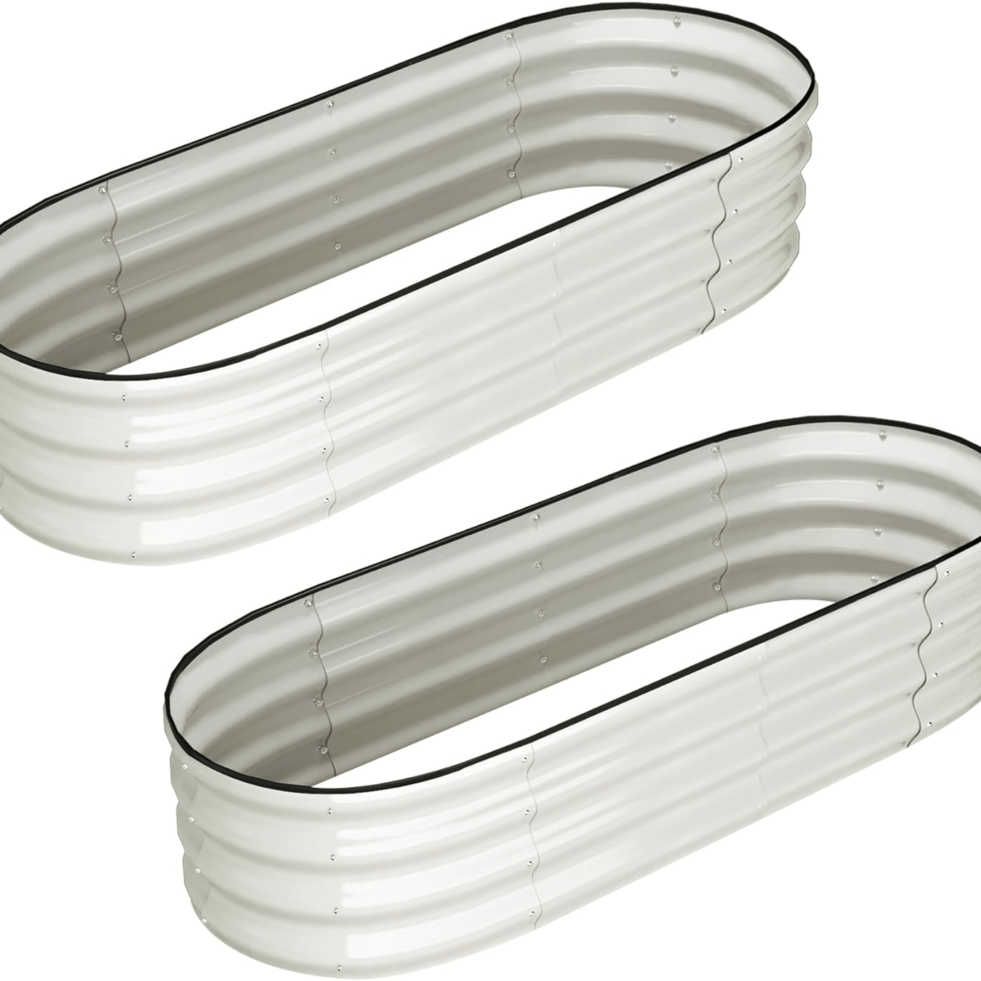 TEMU 2pcs 4.5x2x1ft Galvanized Raised Garden Beds, Outdoor Garden Bed For Vegetables-flowers- Fruits-planter, Open-ended Base Planter Raised Boxes,