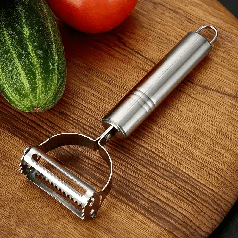 TEMU Stainless Steel Peeler - Manual Julienne Slicer And Kitchen For Vegetables And Fruits - Essential Thanksgiving, Christmas Kitchen Gadget, Food