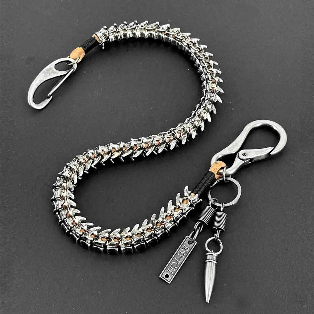 TEMU Esytch Strong Punk Rocker Biker Jeans Pants Chain Key Chain Mens Wallet Chain