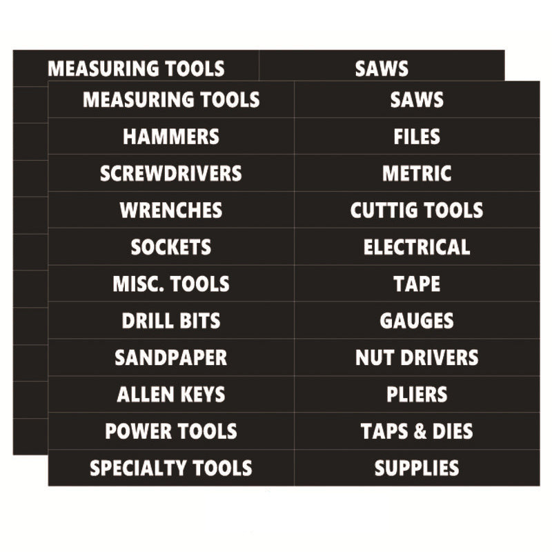 TEMU 44pcs Toolbox Organizer Labels Set - Glossy , Rectangular Shape, Single-use Paper Stickers For Everyday Office Use