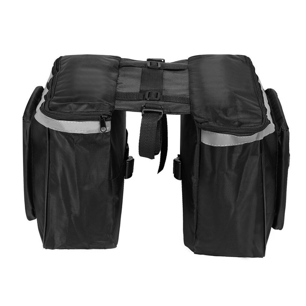 TEMU 25l Large Capacity Cycling Rear Seat Trunk Bag - 600d Oxford Rack Bag With Adjustable Straps, Fit For Road Mountain & Commuter Bikes (black),