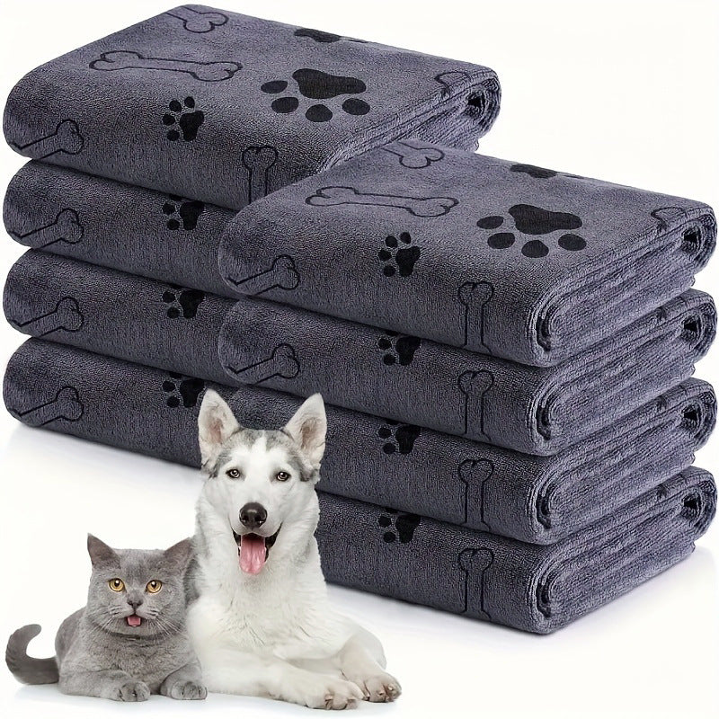 TEMU [large Quick Drying Pet Towel] Bath Towel Quick Drying Absorbent Bathing Large Towel Drying Pet Store Gift Pet Supplies