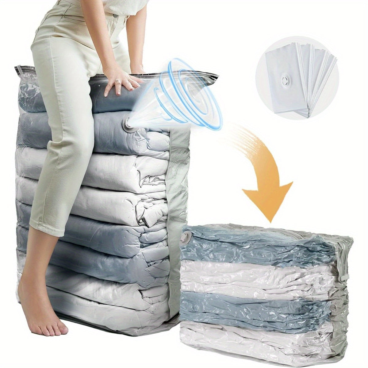 TEMU 4pcs Vacuum Storage Bags Space Saver 30x40 Inch Extra Large Vacuum Sealed Bags Closet Organizers For Comforters Blankets Bedding Clothes Quilts