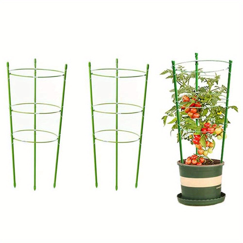TEMU 2 Packs Garden Plant Support Tomato Cage, 18" Plant Lattice Frame Kit For Climbing Plants, Plant Stake For Climbing Plants, Slip And Shock
