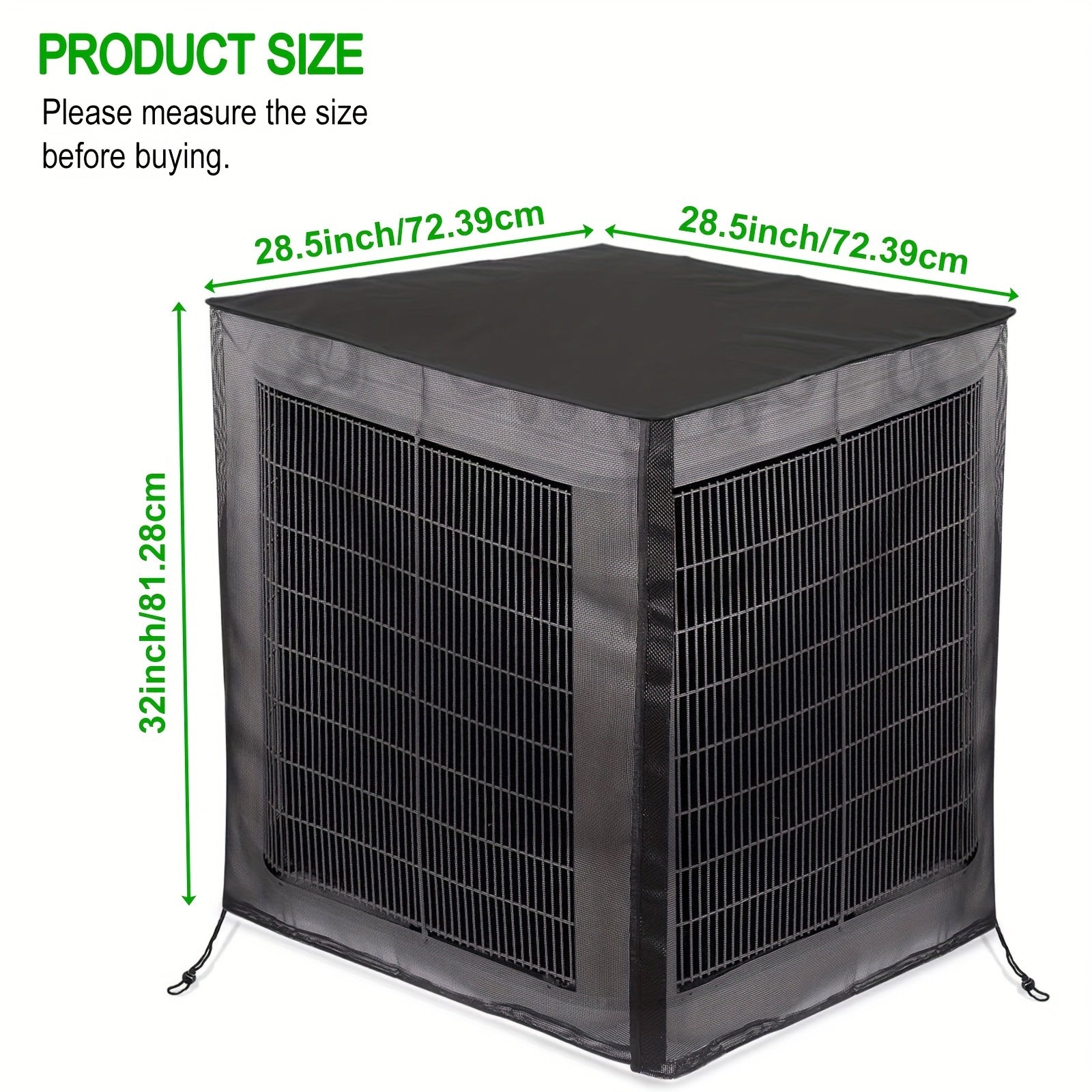 TEMU Air Conditioner Cover, 600d All Mesh Conditioner Cover With Removable , Air Conditioning Cover For , Leaves