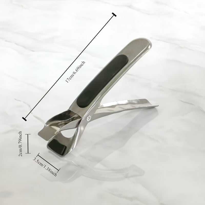 TEMU Stainless Steel Gripper Clip, 1pc Anti-scald Kitchen Tool For Lifting Hot Bowls, Plates, And Cookware, Compatible With Microwave, Air Fryer,
