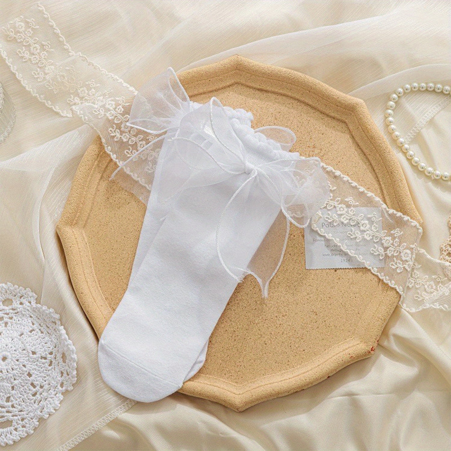 TEMU 's & 's Ruffle Frilly Lettuce Trim Ankle Socks - Princess Slouch Dress Socks With Turn-cuff, Comfortable Nylon-elastane, Cute Teen - Dress Socks