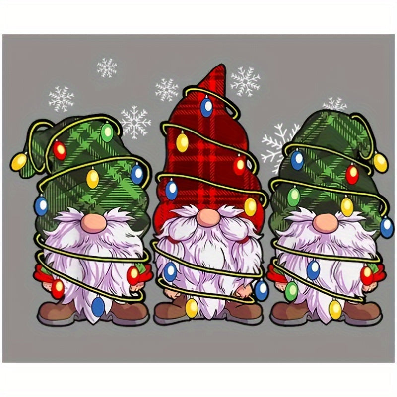 TEMU 3pcs Christmas Gnome Iron-on Heat Transfer Stickers - Diy Vinyl Decals For T-shirts, Sweatshirts, Hoodies - Holiday Clothing Accessories With