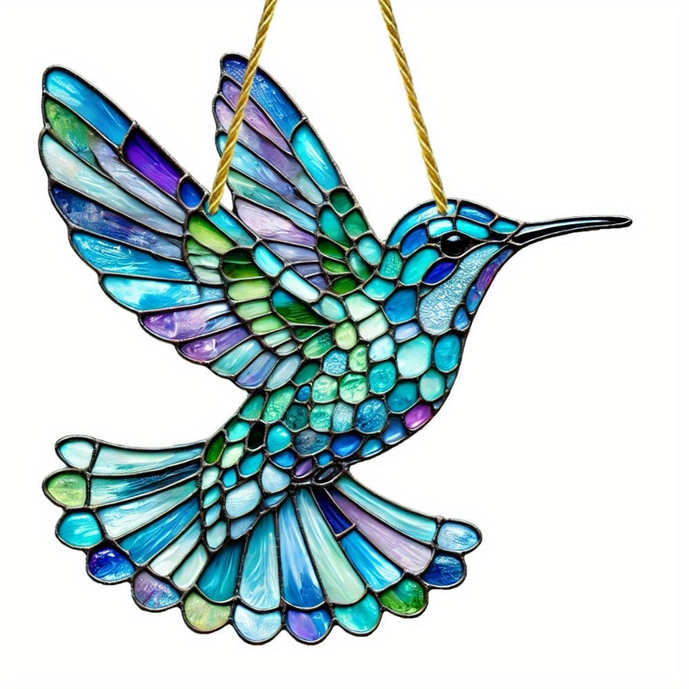 TEMU 1pc 2d Hummingbird Sun - Colored , Suitable For All , Window And Wall Decoration, Unique Gift Creative Hummingbird Decoration