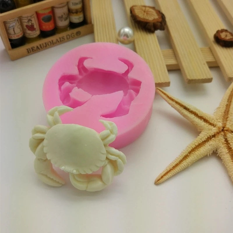 TEMU 1pc Crab-shaped Silicone Mold For Candles, Aromatherapy, Plaster Crafts & Handmade Soaps - Versatile Diy Crafting Tool