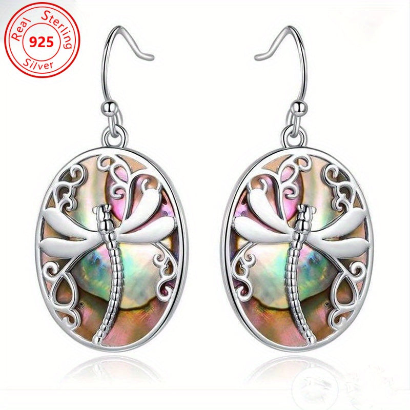 TEMU 1 Pair Of Elegant S925 Sterling Silvery Zirconia Earrings - Nickel Free - Hypoallergenic - , Banquets And Engagements - Ideal For Casual Attire