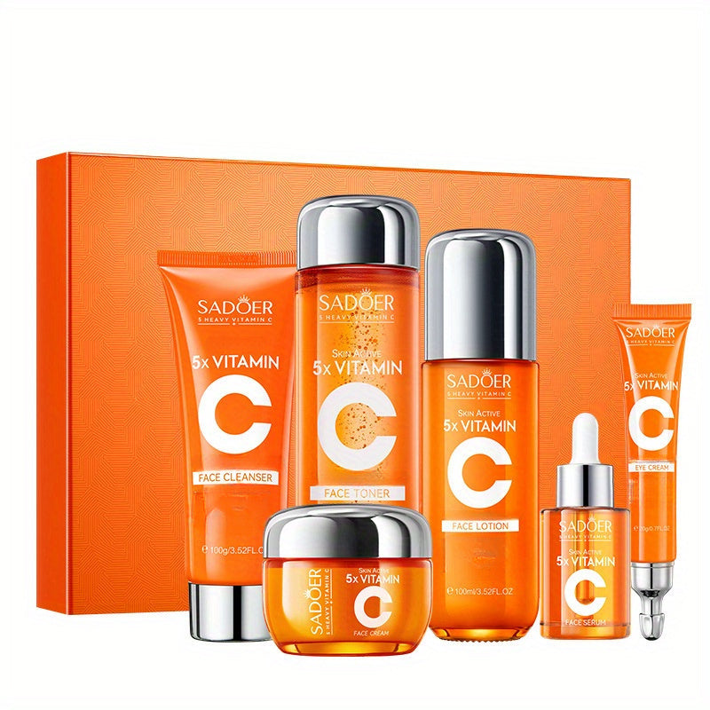 TEMU 5 Vitamin C Brightening Skincare Gift Set, Moisturizing, Nourishing & Skincare Set