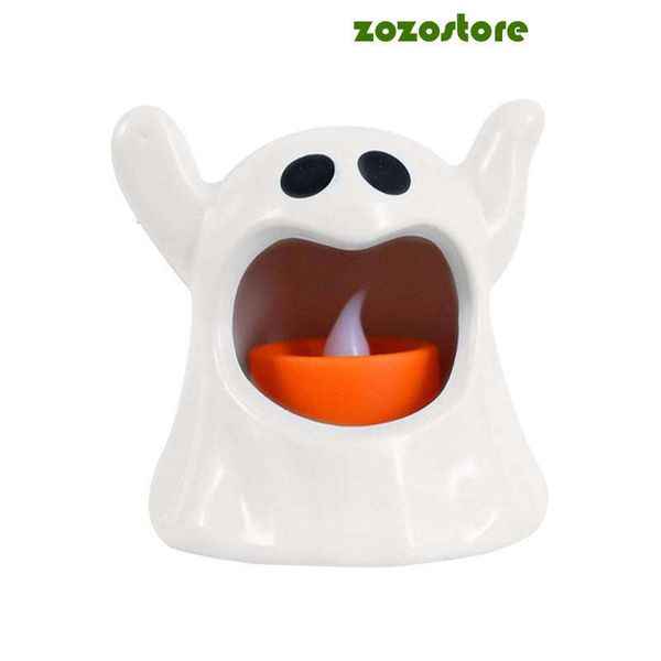 2024 New Halloween Ghost Lamp With LED Flameless Candles Decorative Halloween Party Ghosts Horror Atmosphere Props Decoration 155