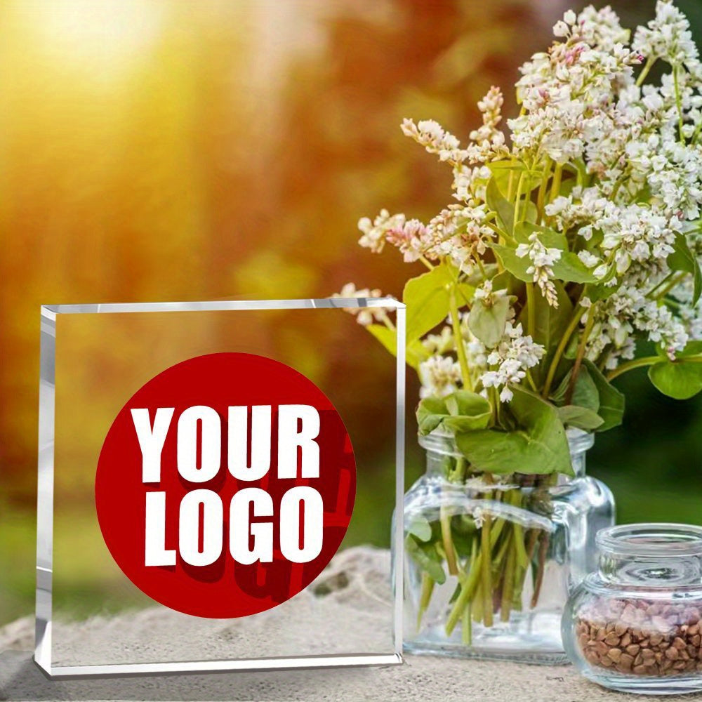 TEMU A Custom Acrylic Sign With , Personalized , Featuring Your Image, Perfect As A Gift For Desktop Decoration.