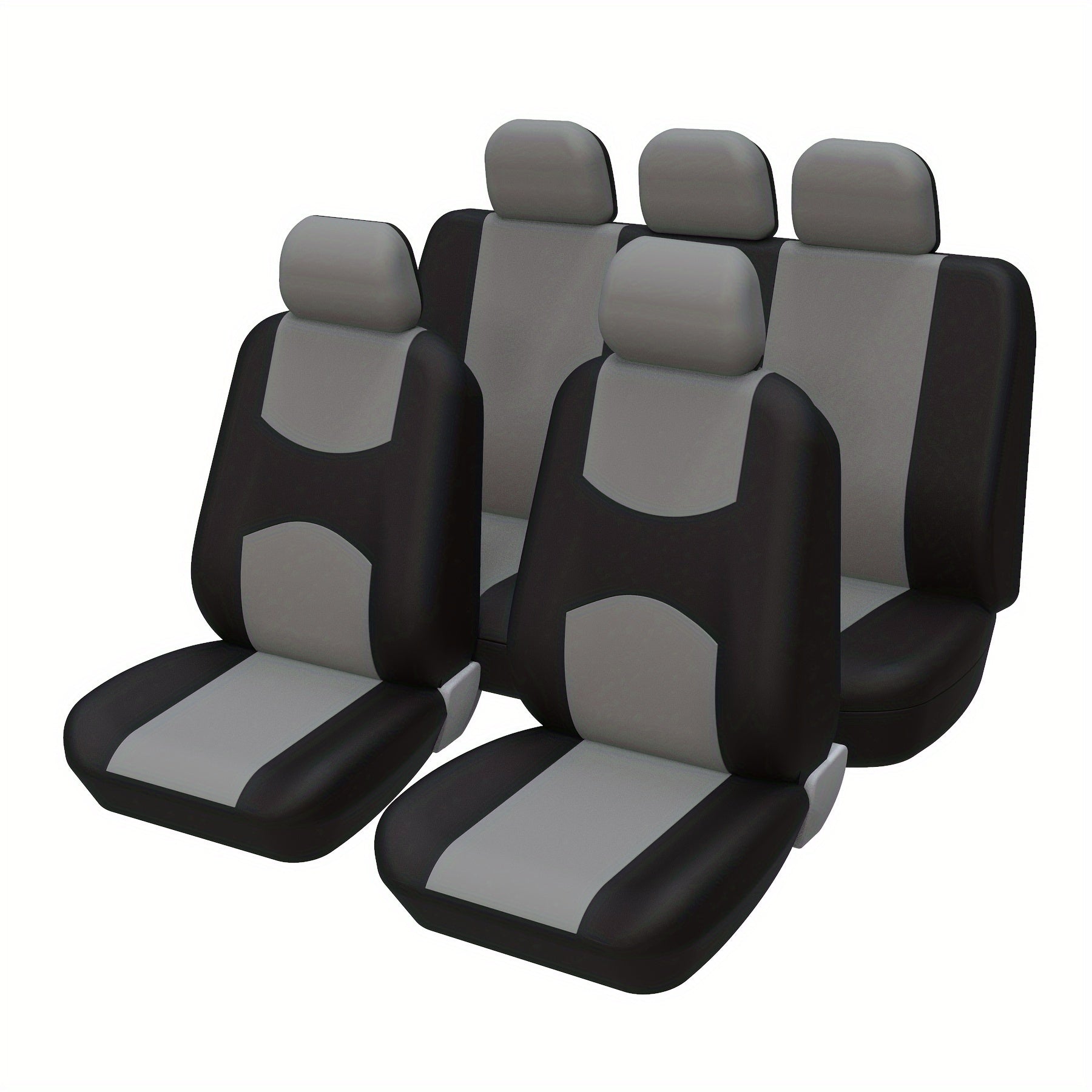 TEMU Car Seat Covers Full Set, Breathable Polyester Automotive Front And Rear Seat Covers, Automotive Seat Cover, Compatible With Most Cars