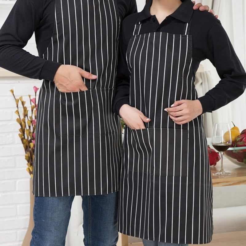 TEMU 1 Piece, Striped Chef Apron, Kitchen Chef Workwear Apron, Coffee Shop Long Neck Hanging Apron, Kitchen Supplies